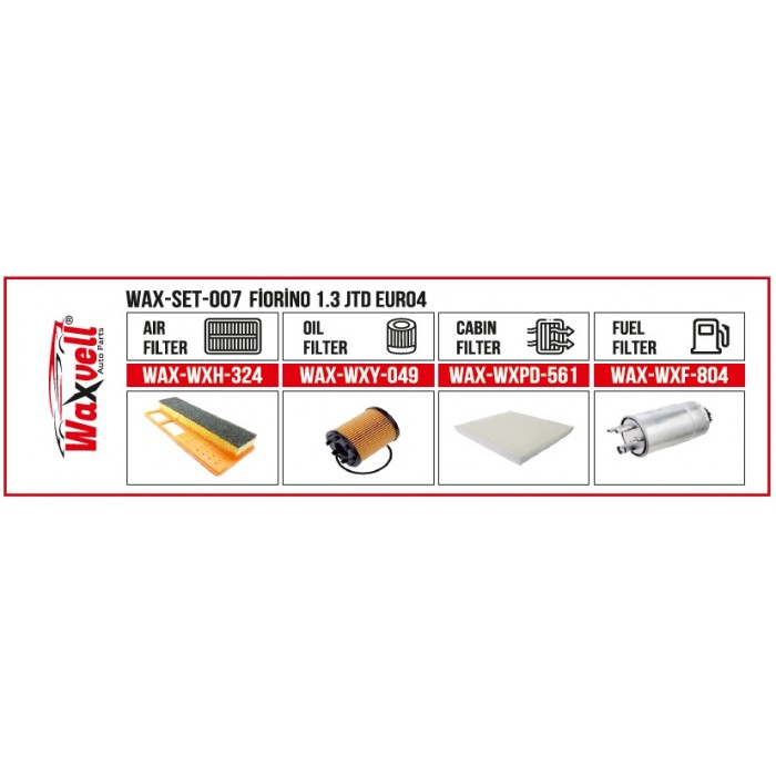 FİORİNO 1.3 JTD Euro4  FİLTRE BAKIM SETİ