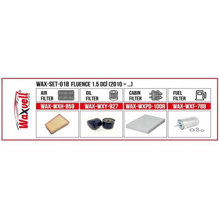 FLUENCE 1.5 DCİ FİLTRE BAKIM SETİ (2010 > …)