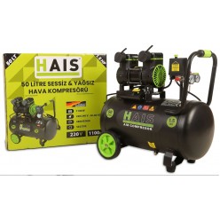HAİS 50 Litre SESSİZ YAĞSIZ HAVA KOMPRESÖRÜ 1.5HP 