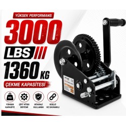 KOLLU IRGAT EL VİNCİ 3000LBS 1134kg.