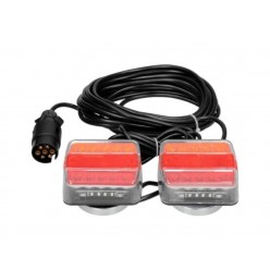 MIKNATISLI LED RÖMORK STOP LAMBASI SETİ 7 PİN SOKETLİ