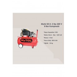 My14301 220 V 2 Hp 8 Bar 50 lt Yağlı Hava Kompresörü